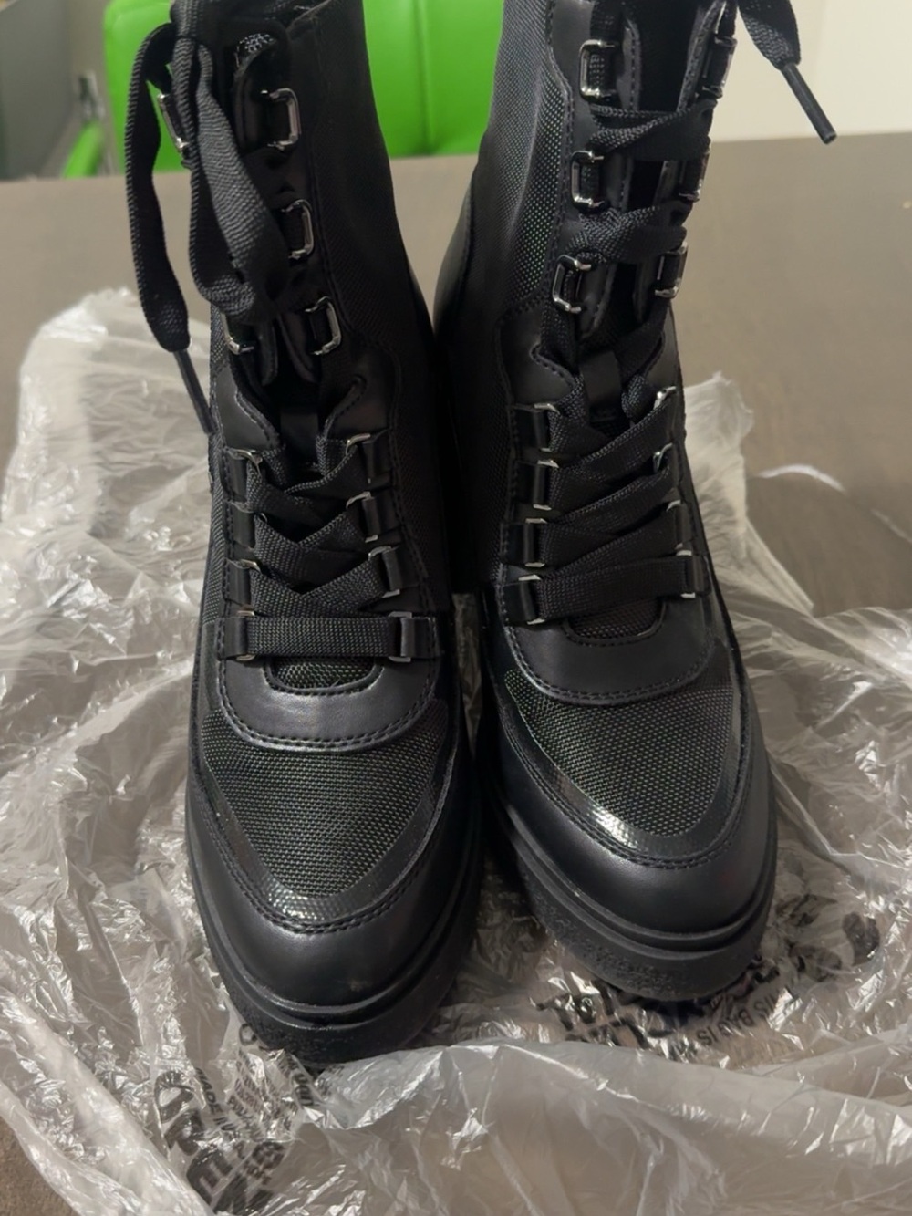 Women’s Black Lace-Up Tactical Boots